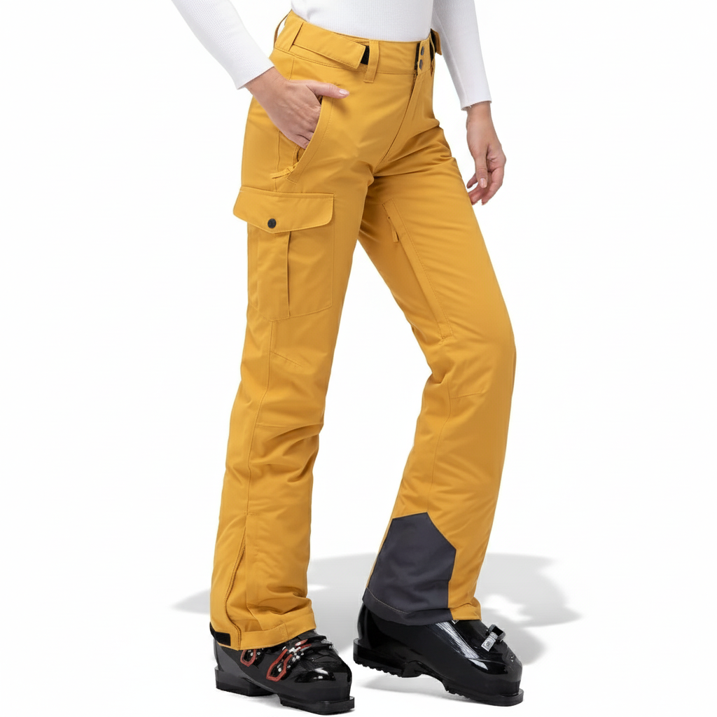 Insulated Waterproof Snowboard Ski Pants With Gaiters