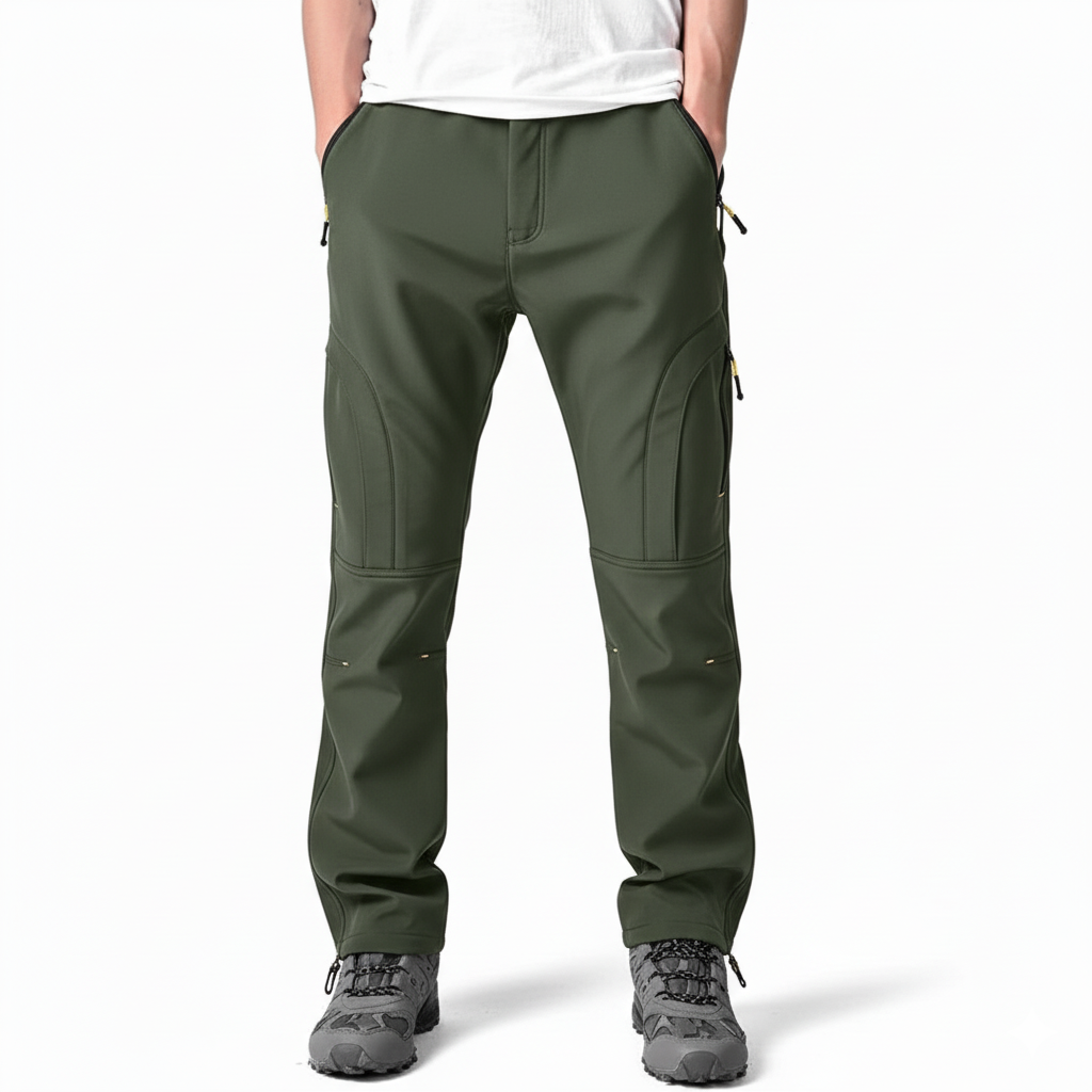 Men Fleece Lined Winter Snow PantsFleece Lined Winter Snow Pants For Men - Image 5