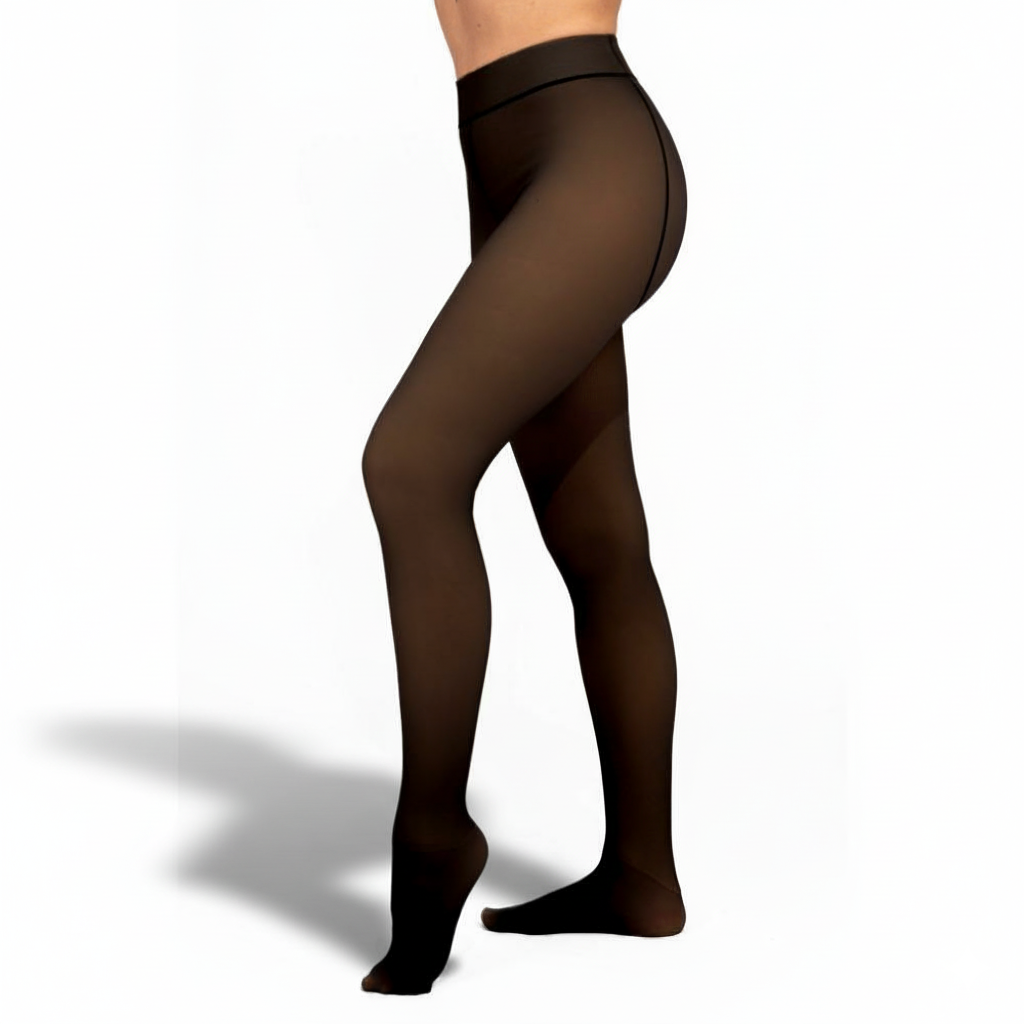 Faux Sheer Fleece Lined Tights