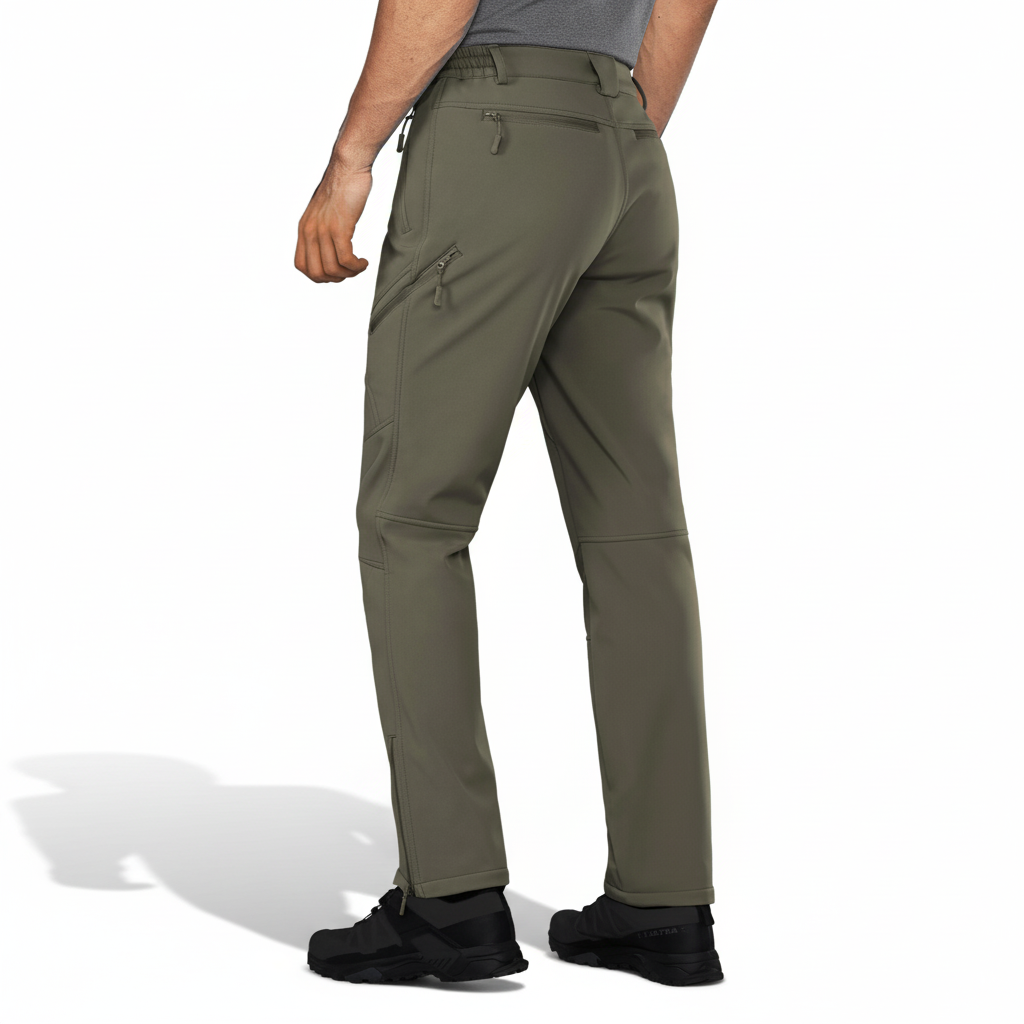 Mens Softshell Fleece Lined Winter Ski PantsFleece Lined Softshell Pants For Men For Winter Hiking And Ski Trips - Image 4