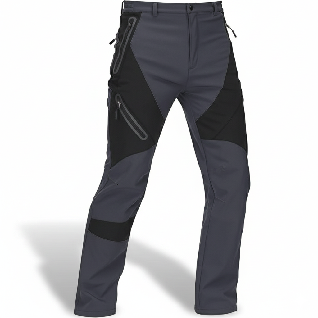 Men Waterproof Winter Cargo Pants with Fleece Lining For Ski And Hike