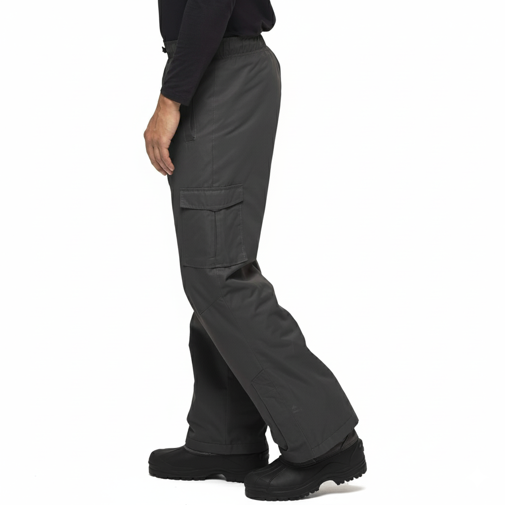 Men Fleece Lined Cargo Snow PantsFleece Lined Cargo Snow Pants For Men - Image 4