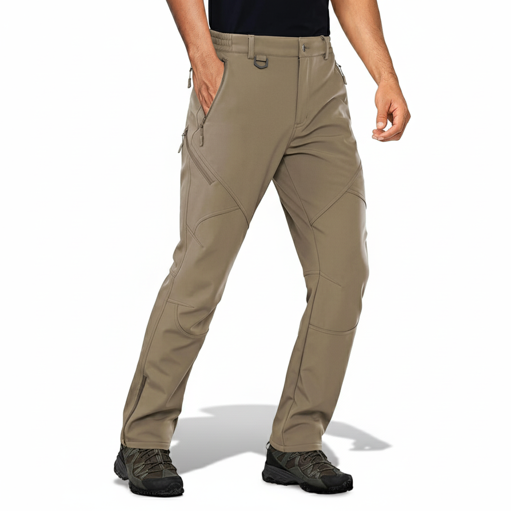 Mens Softshell Fleece Lined Winter Ski PantsFleece Lined Softshell Pants For Men For Winter Hiking And Ski Trips - Image 7