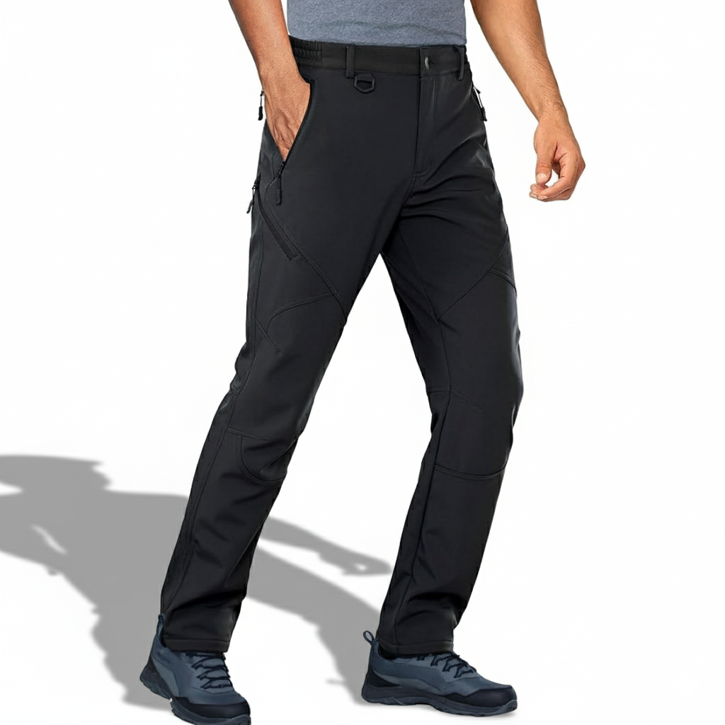 Mens Softshell Fleece Lined Winter Ski PantsFleece Lined Softshell Pants For Men For Winter Hiking And Ski Trips - Image 9