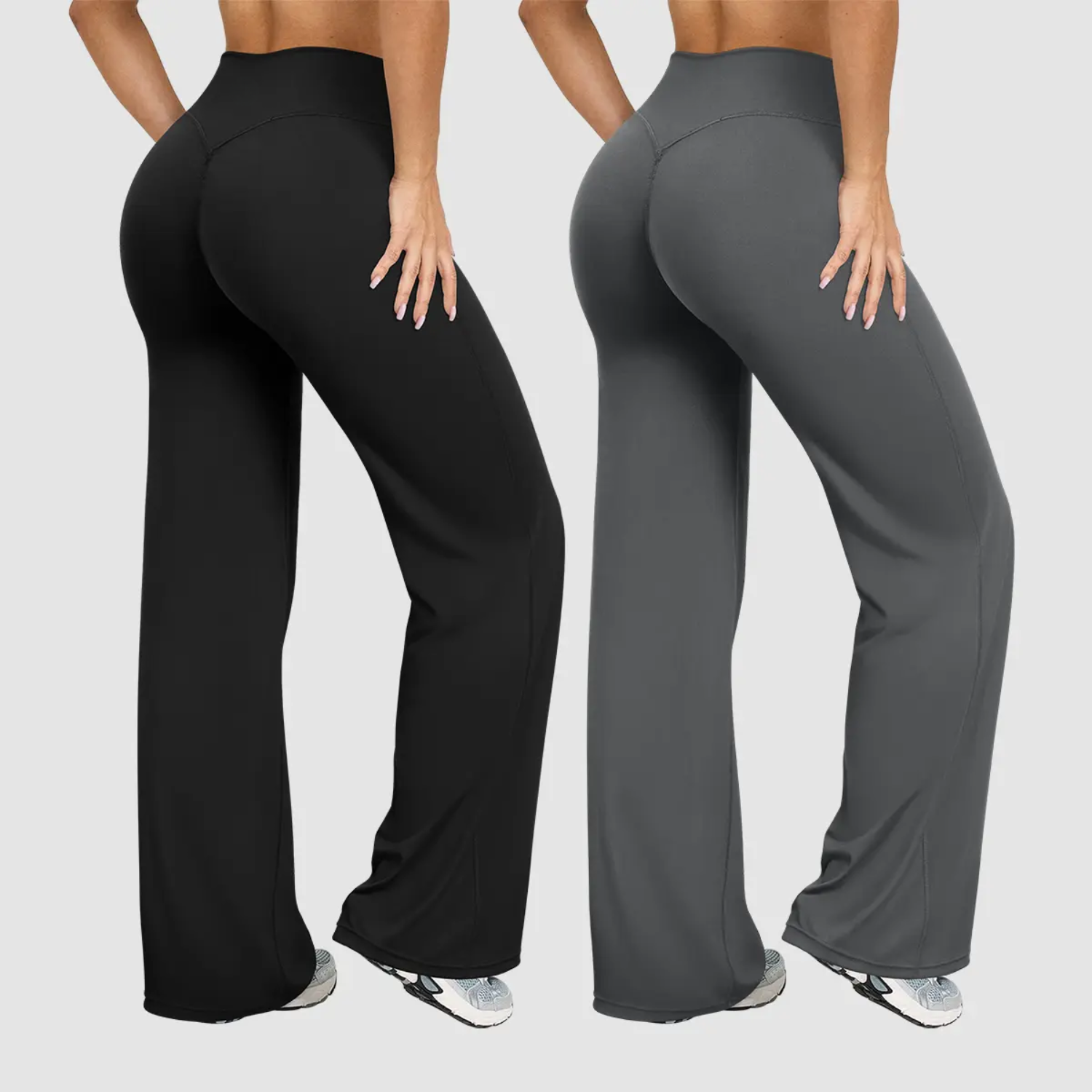 Pack Of 2 High Rise Loose Fit Casual Pants For Women
