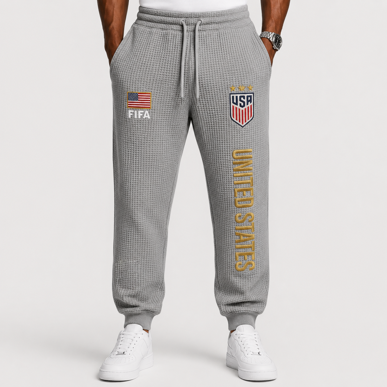 FIFA 2026 United States Printed Waffle Football Fan Pants