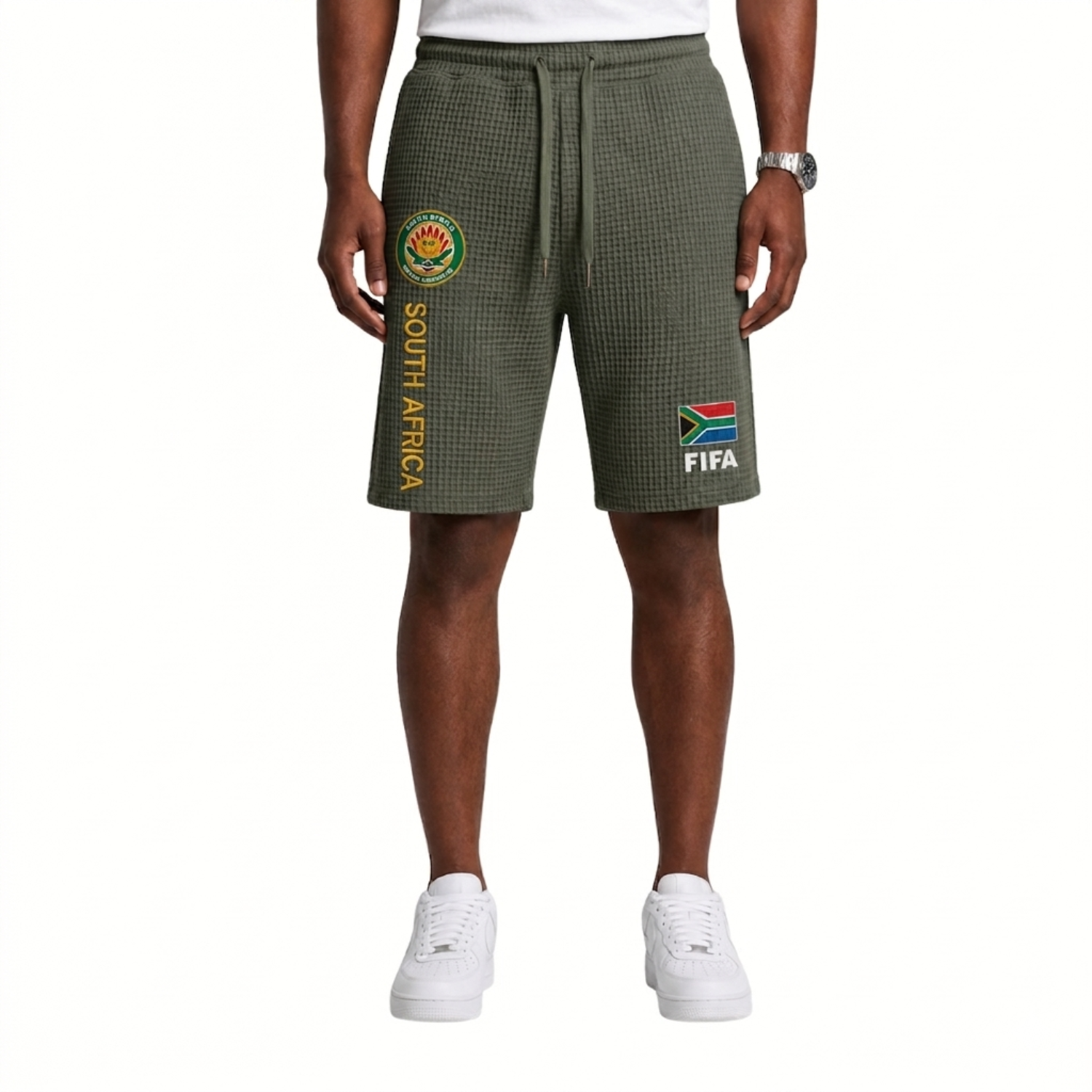 FIFA 2026 South Africa Printed Waffle Football Fan Shorts