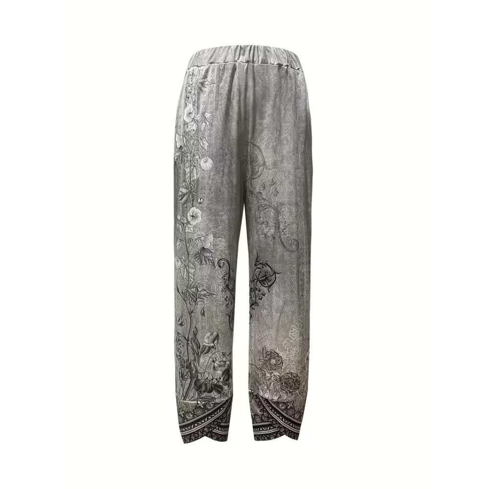 Vintage Themed Floral Capri Pants For Women