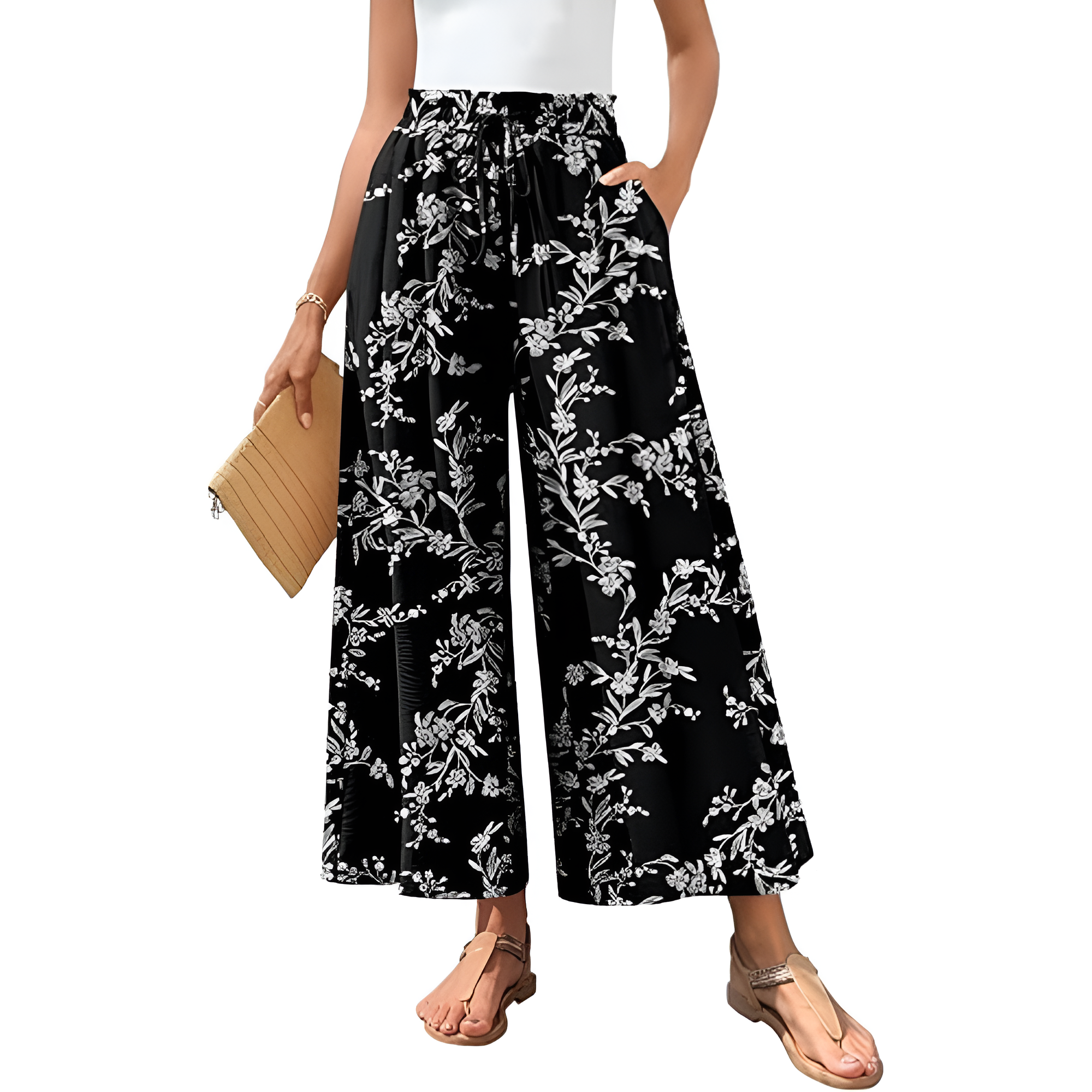 Wide Vertical Casual Palazzo Pants For Women