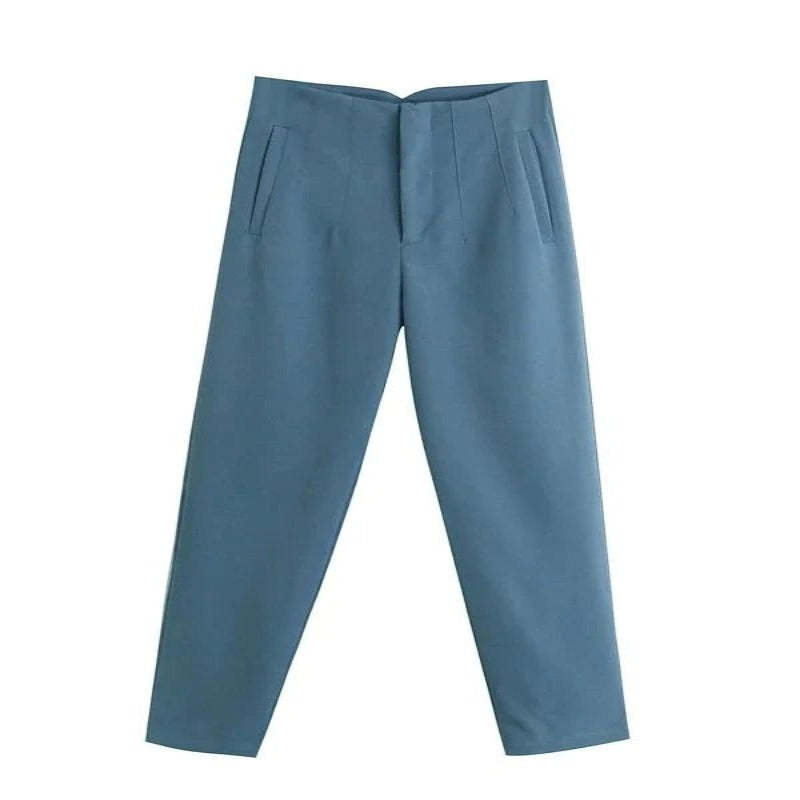 Waist Zipper Fly Female Trousers-Legletic