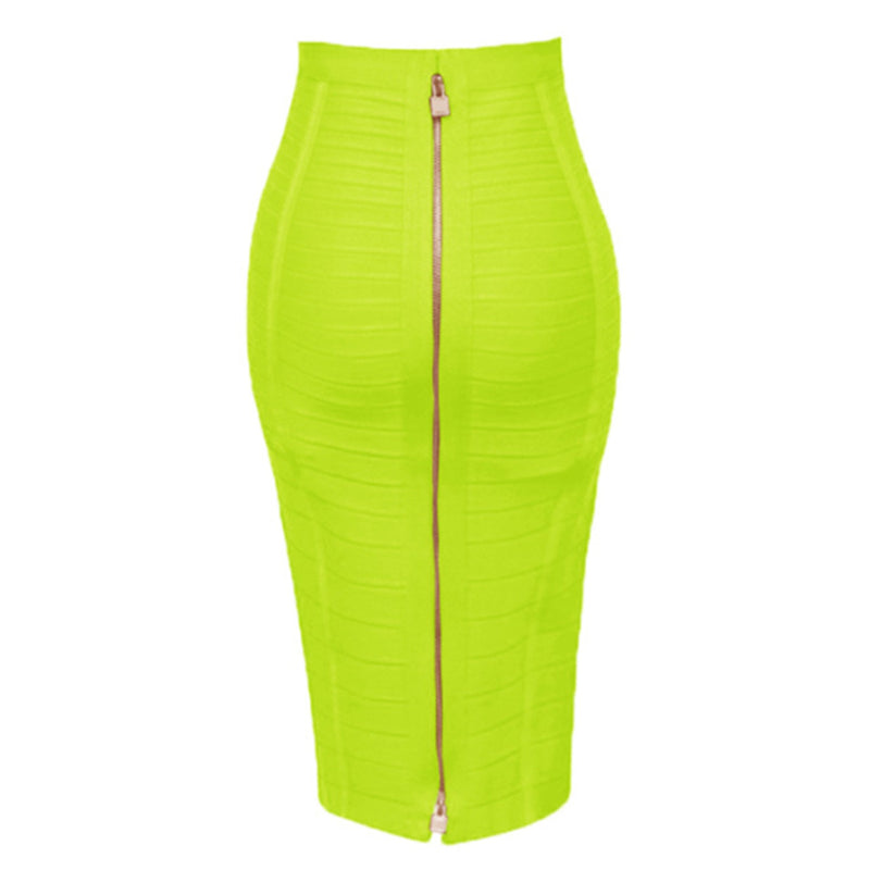 Solid Colors Zipper Women Skirts-Legletic