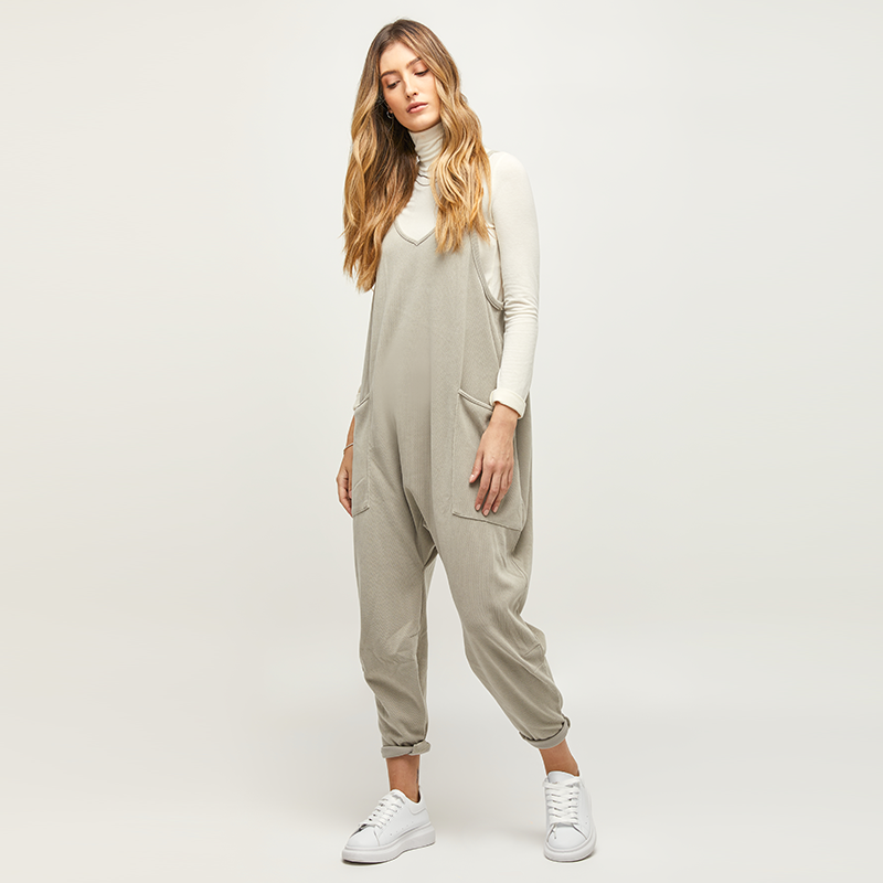 Women's Casual Wide Leg Comfy Jumpsuit-Legletic