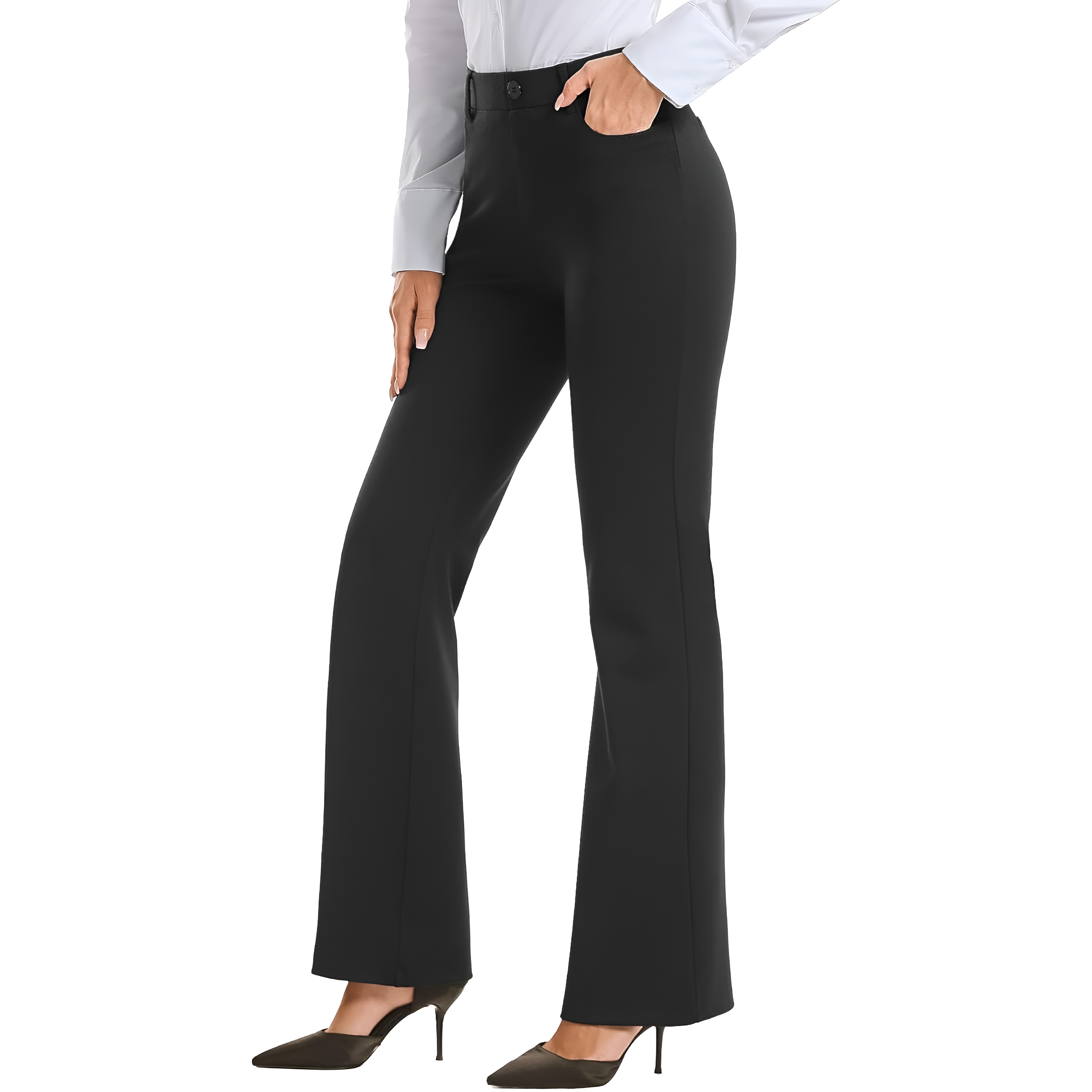 Bootcut Business Casual Work Pants With Pockets
