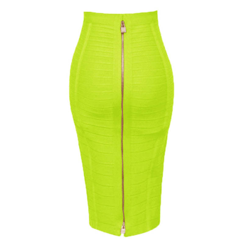 Solid Colors Zipper Women Skirts-Legletic