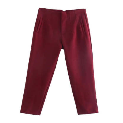 Waist Zipper Fly Female Trousers-Legletic