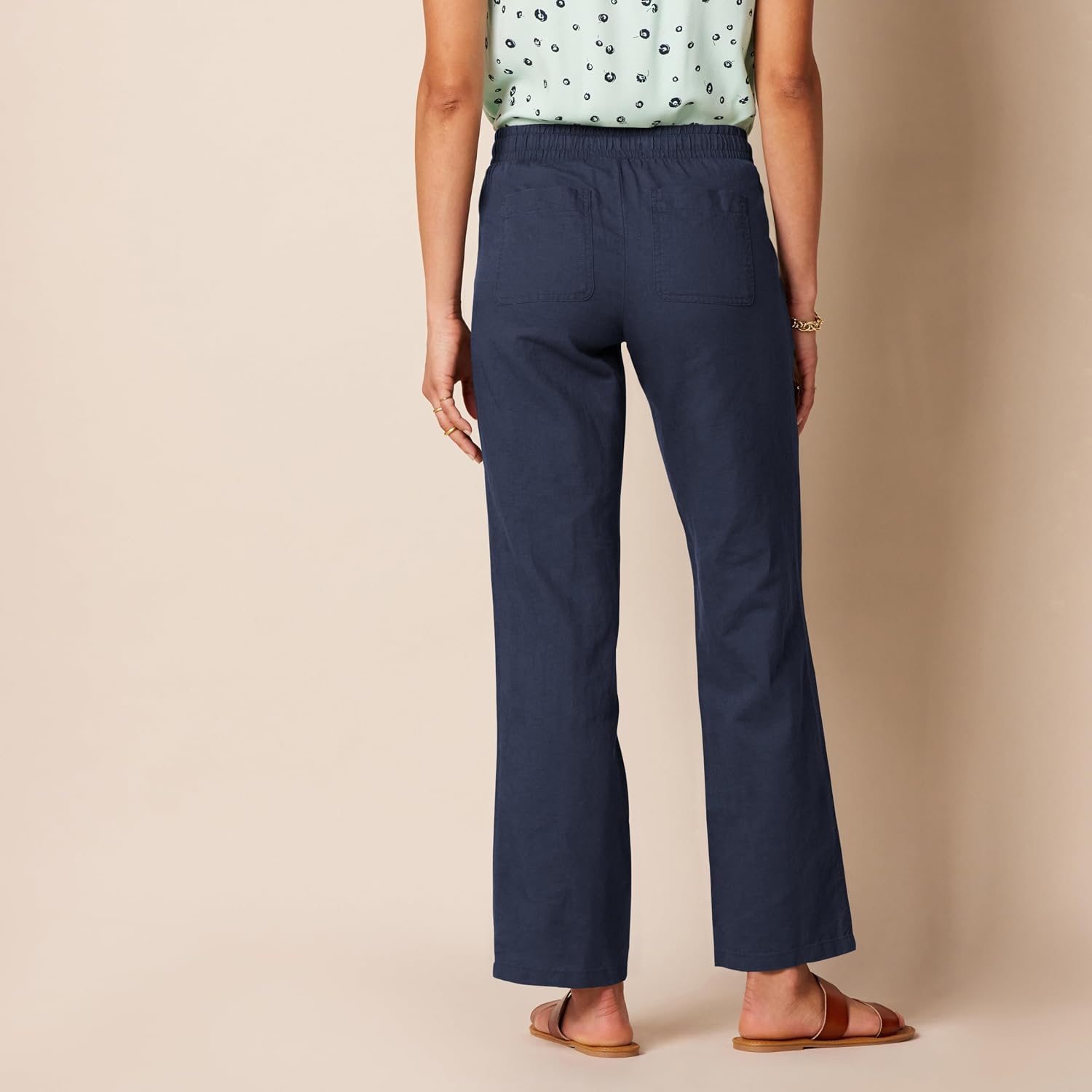 Casual Loose Fit Wide Length Pants With Drawstring For Women