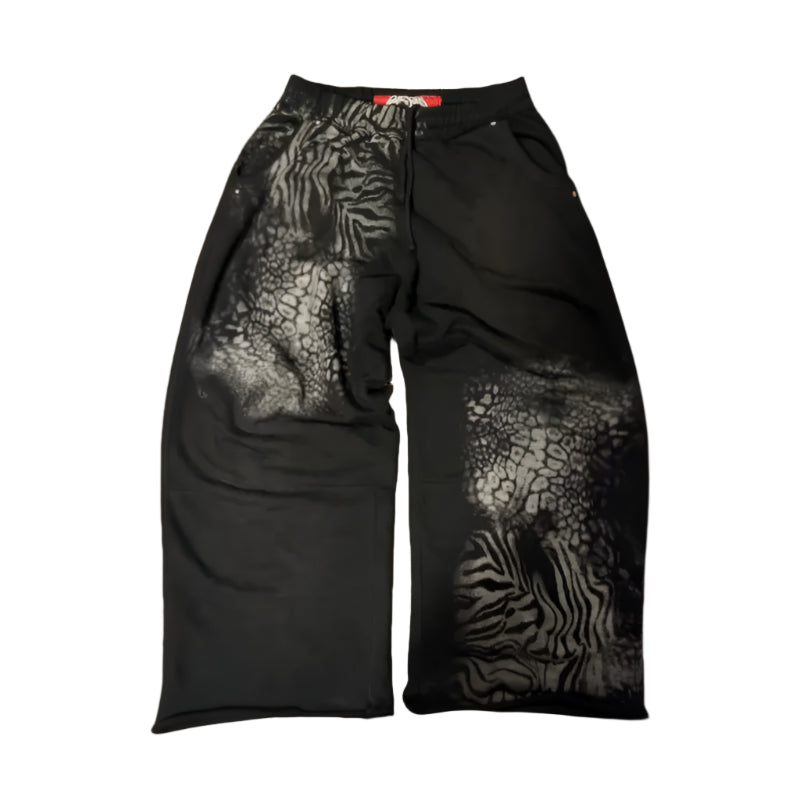 Cheetah Print Heavyweight Loose Fit Sweatpants-Legletic