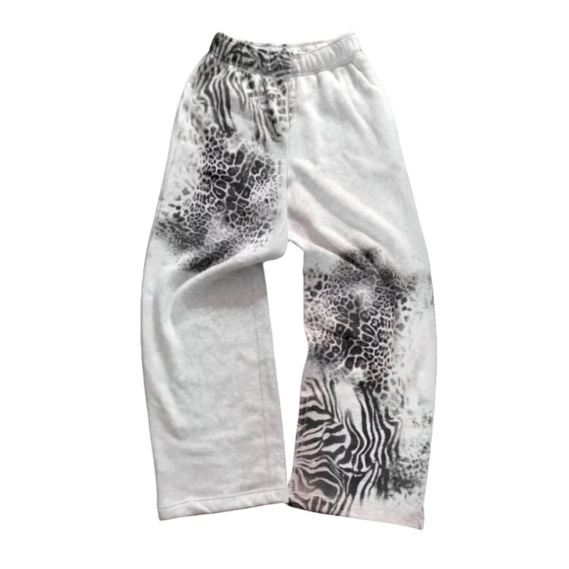 Cheetah Print Heavyweight Loose Fit Sweatpants-Legletic