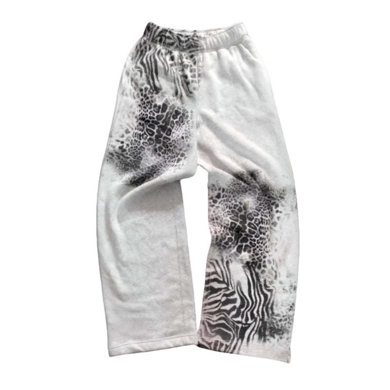 Cheetah Print Heavyweight Loose Fit Sweatpants-Legletic