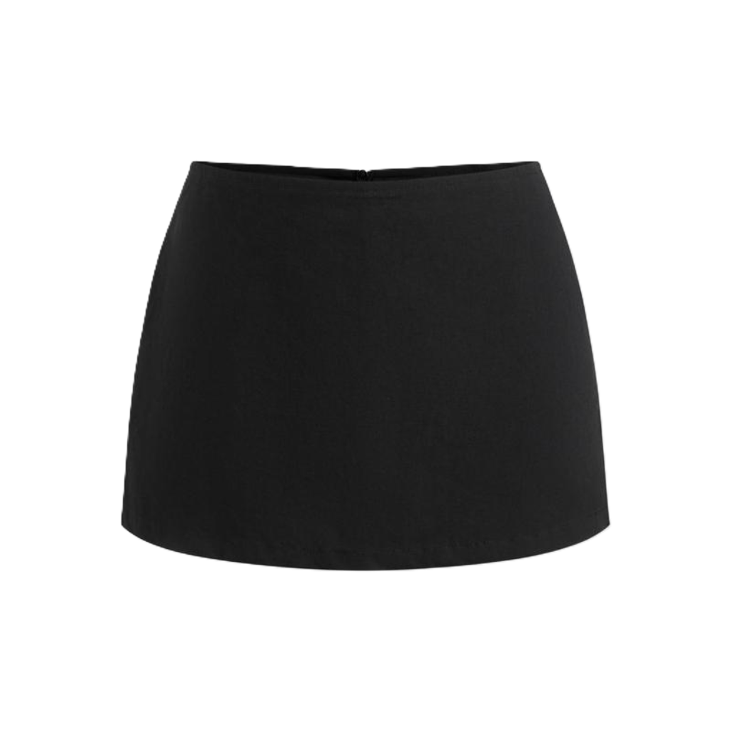 Low Rise Split Mini Skirt For Daily Casual Wear