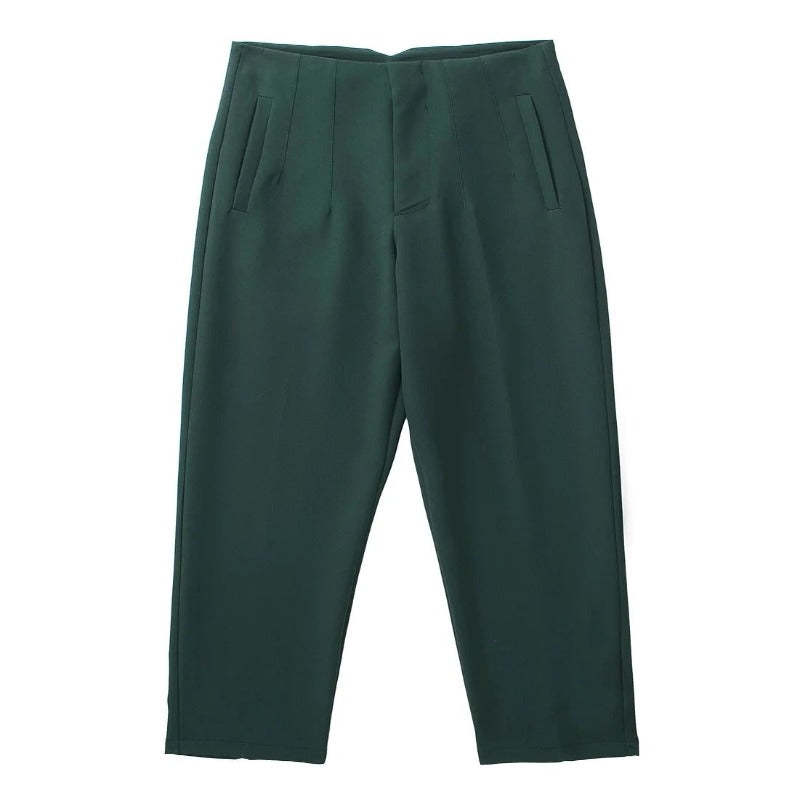 Waist Zipper Fly Female Trousers-Legletic