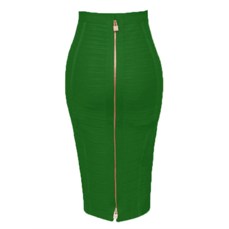 Solid Colors Zipper Women Skirts-Legletic