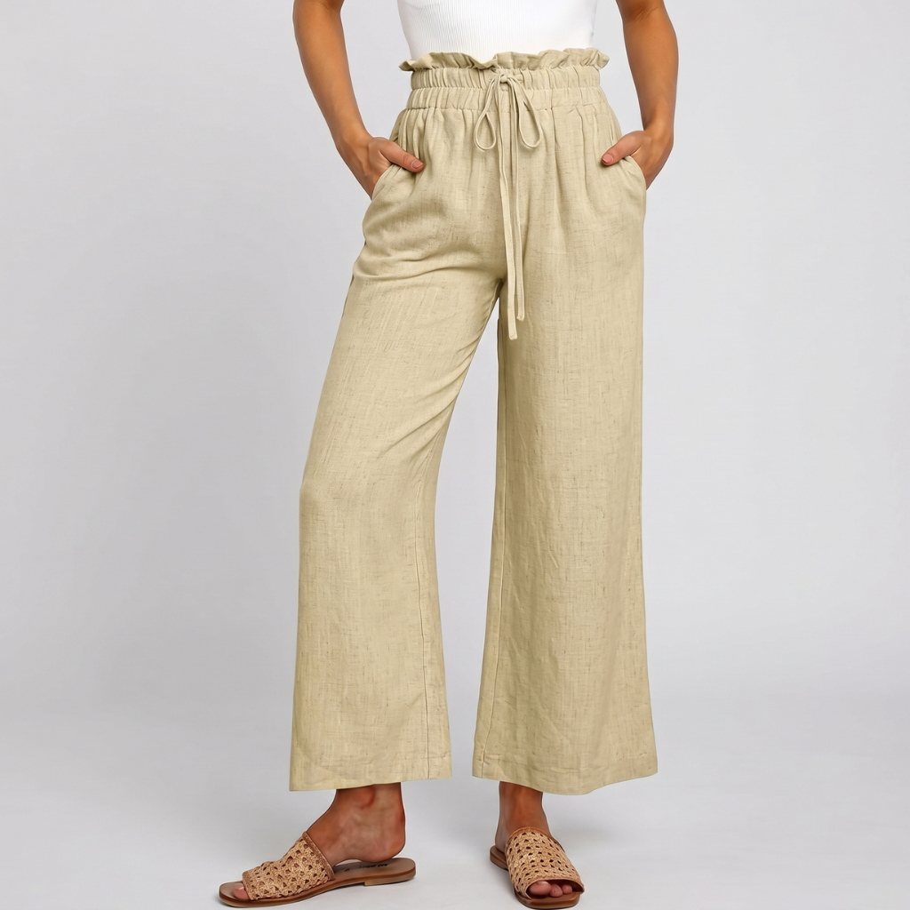 Casual High Rise Wide Palazzo Pants For Women Summer Wear