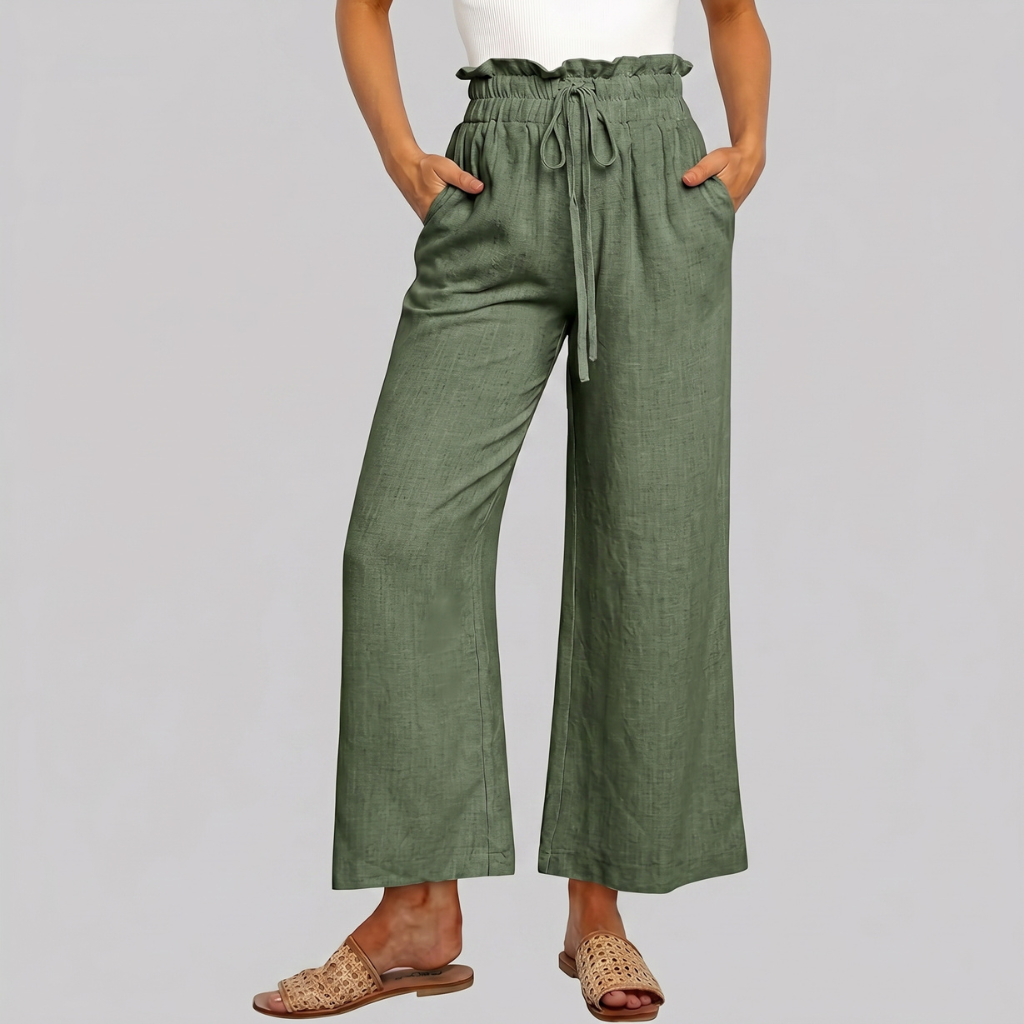 Casual High Rise Wide Palazzo Pants For Women Summer Wear
