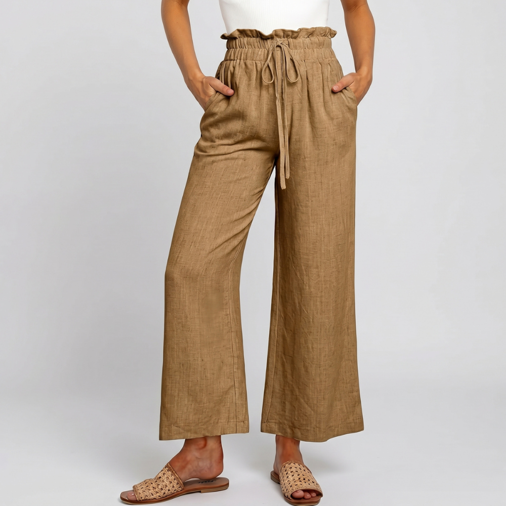 Casual High Rise Wide Palazzo Pants For Women Summer Wear