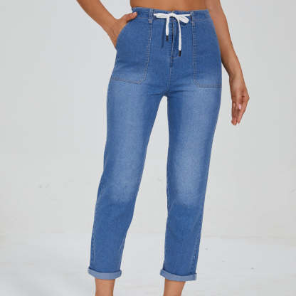 Comfy Denim Pull On Joggers-Legletic