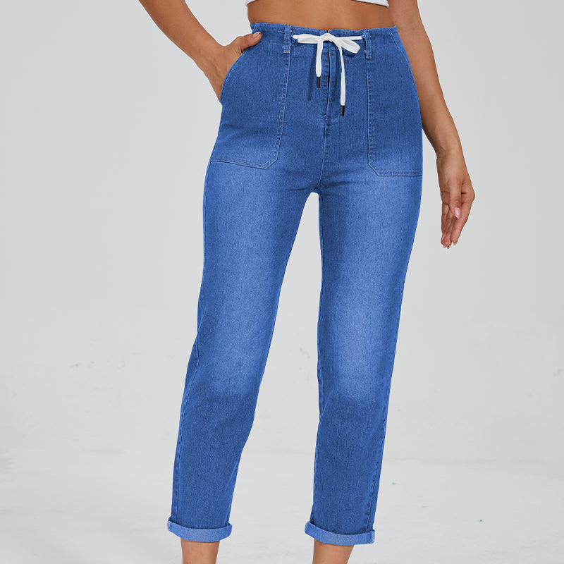 Comfy Denim Pull On Joggers-Legletic
