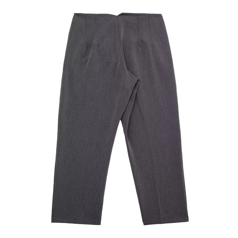 Waist Zipper Fly Female Trousers-Legletic