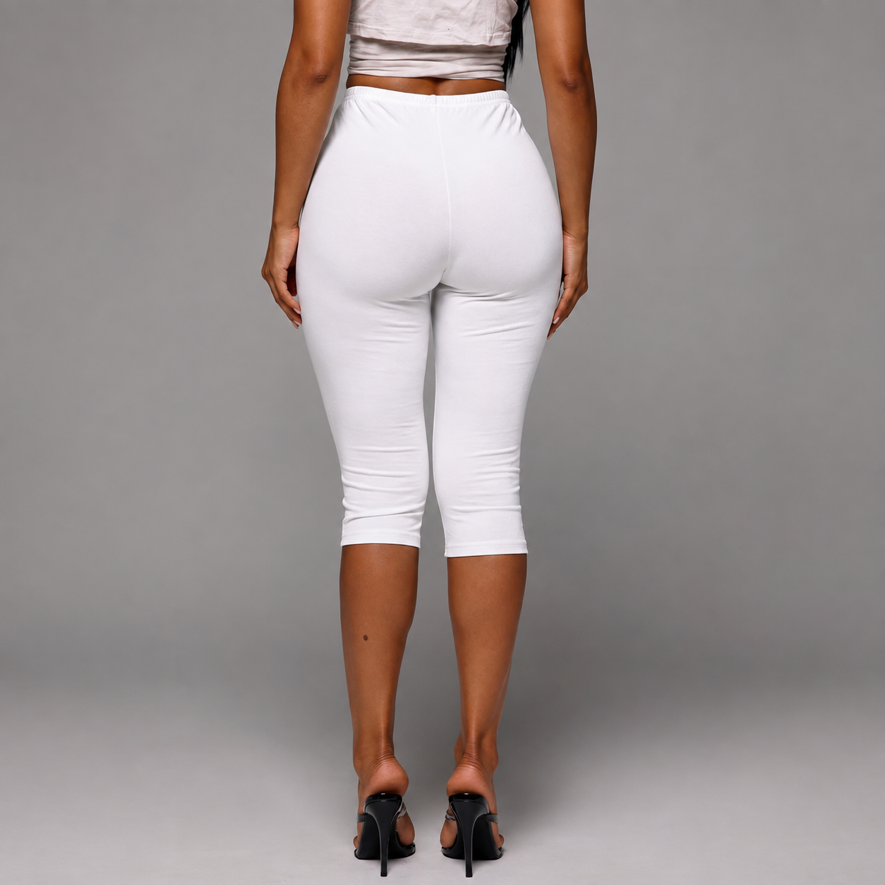 Soft Touch Elasticated Capri Leggings For Women