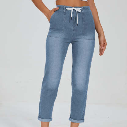 Comfy Denim Pull On Joggers-Legletic
