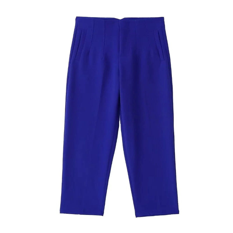 Waist Zipper Fly Female Trousers-Legletic