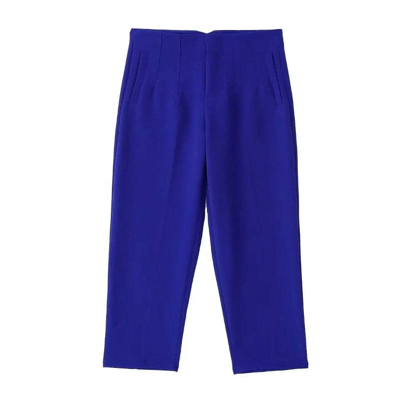 Waist Zipper Fly Female Trousers-Legletic