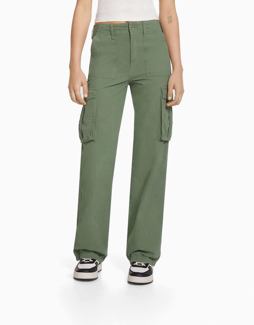 Adjustable Straight Leg Cargo Pants-Legletic