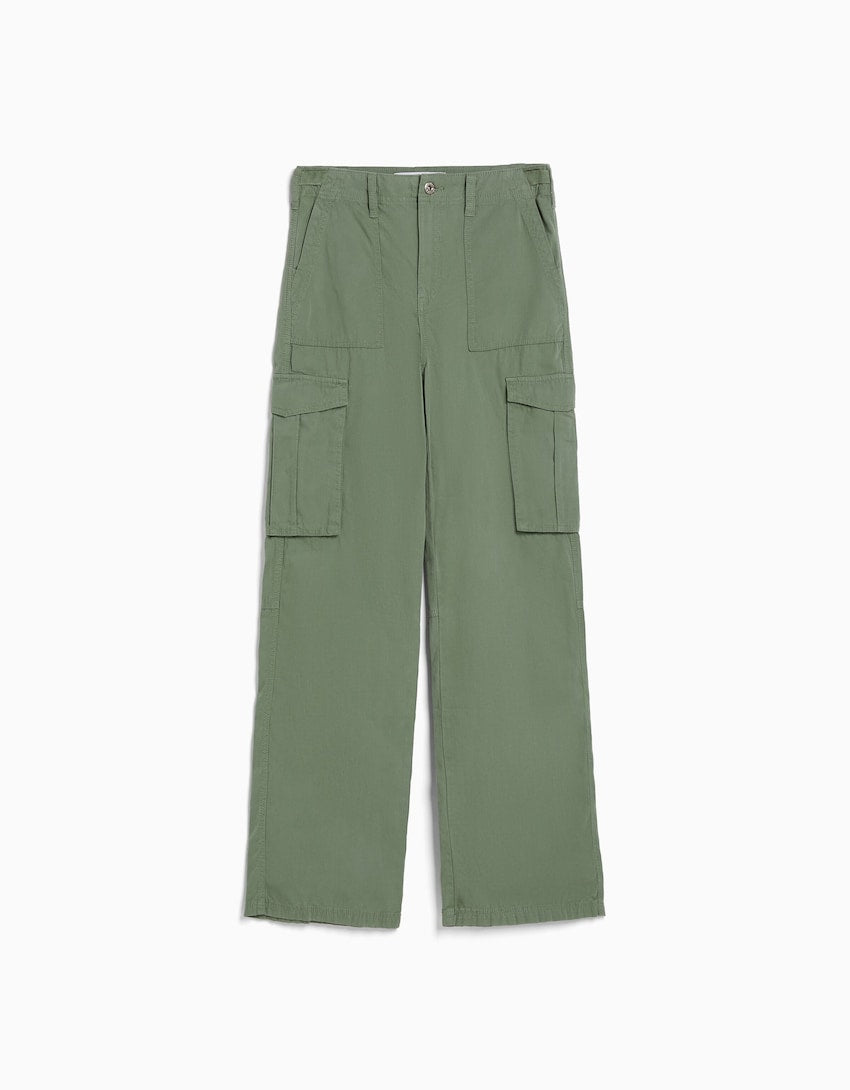 Adjustable Straight Leg Cargo Pants-Legletic