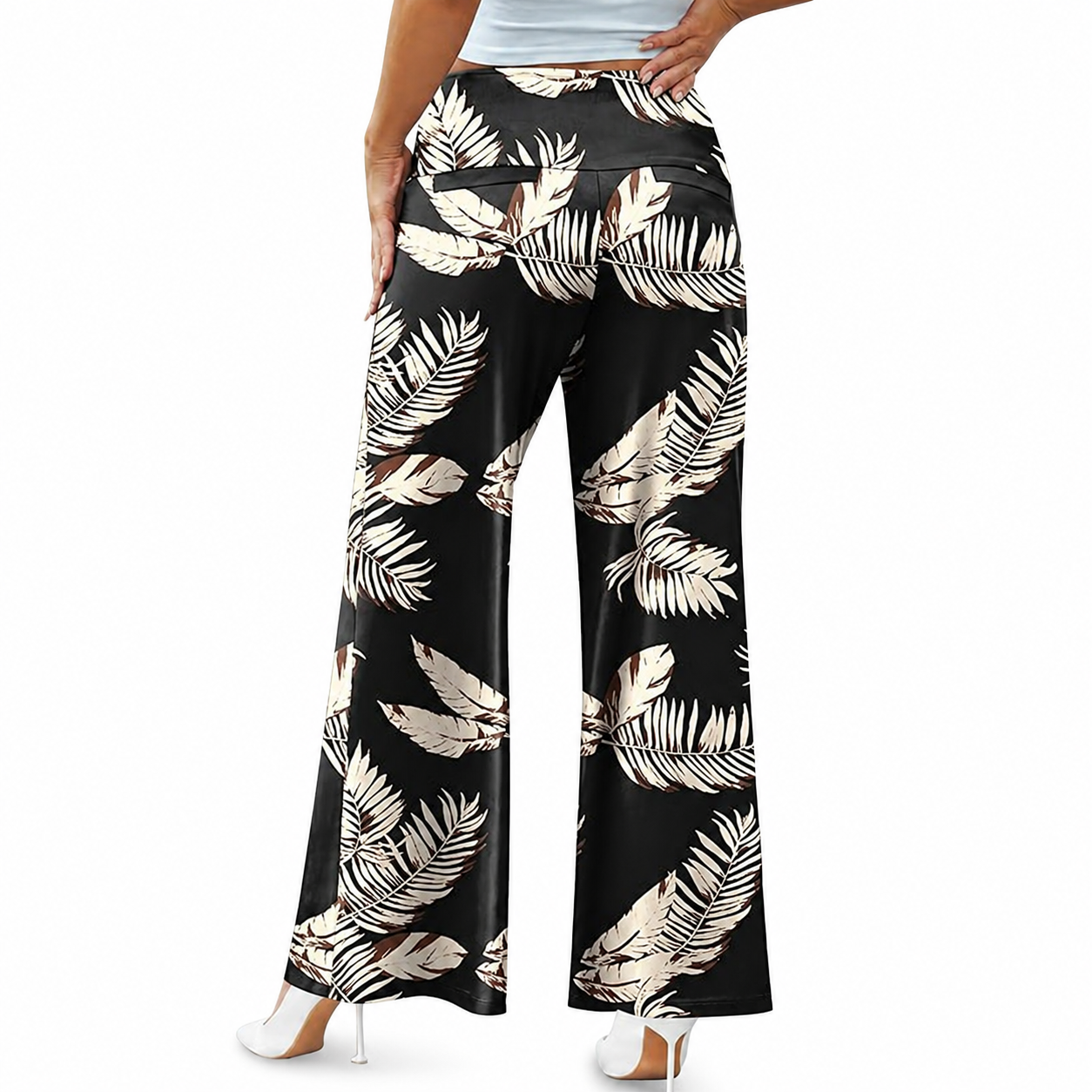 Casual Wide Flowy Loose Fit Pants For Women
