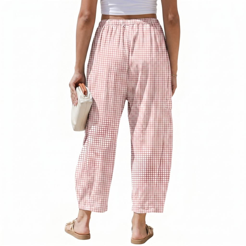 Striped Palazzo Lounge Pants With Drawstring For Women