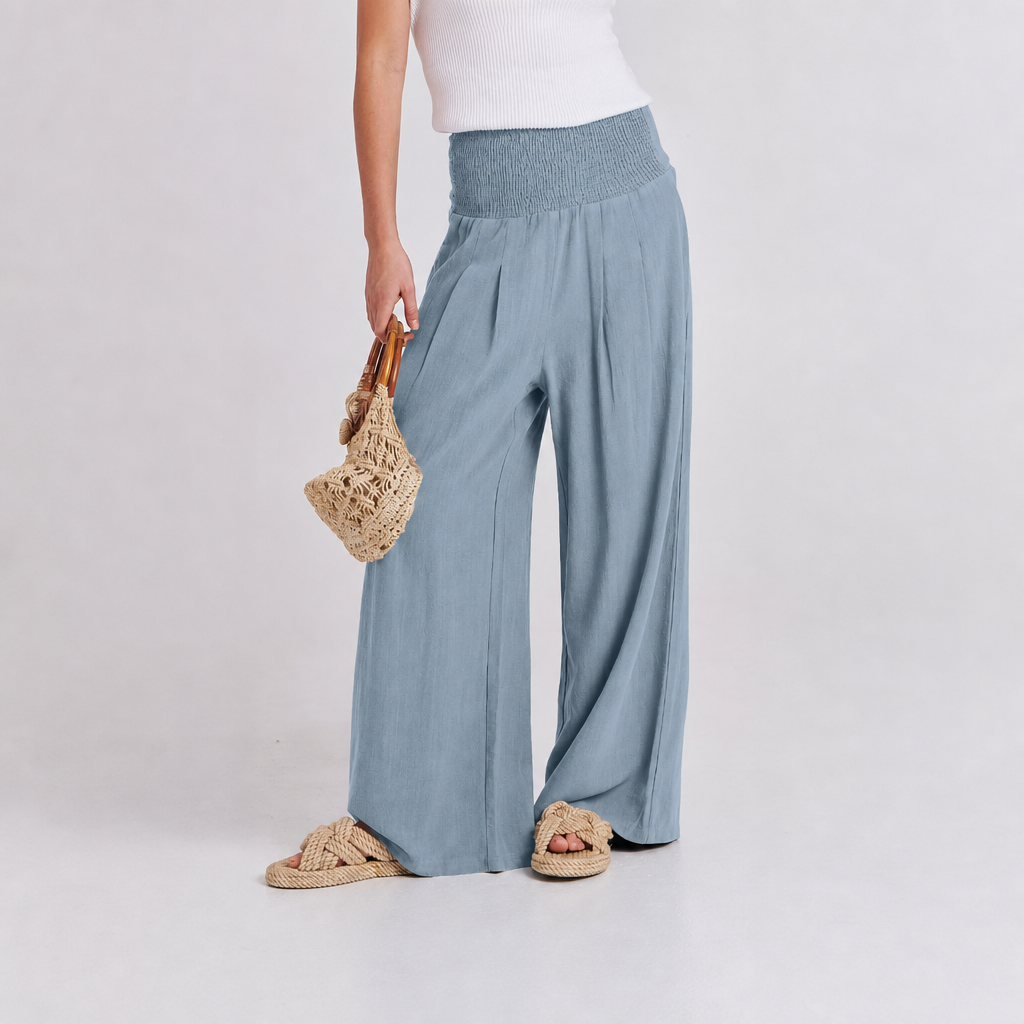Casual Lounge Wide Loose Boho Linen Fit Pants For Women