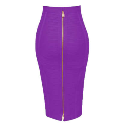 Solid Colors Zipper Women Skirts-Legletic