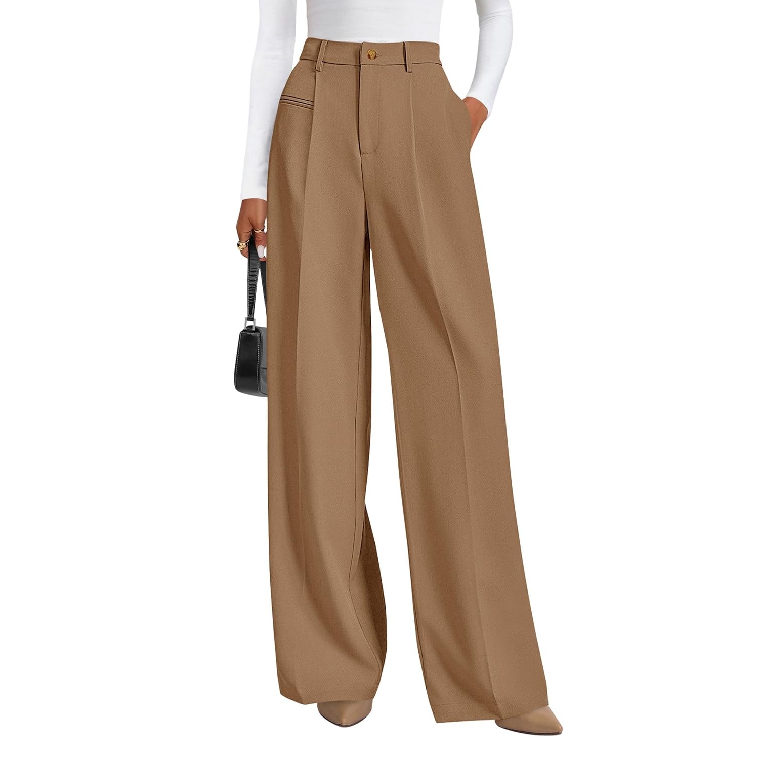 Solid Flowy WIde Palazzo Pants For Women