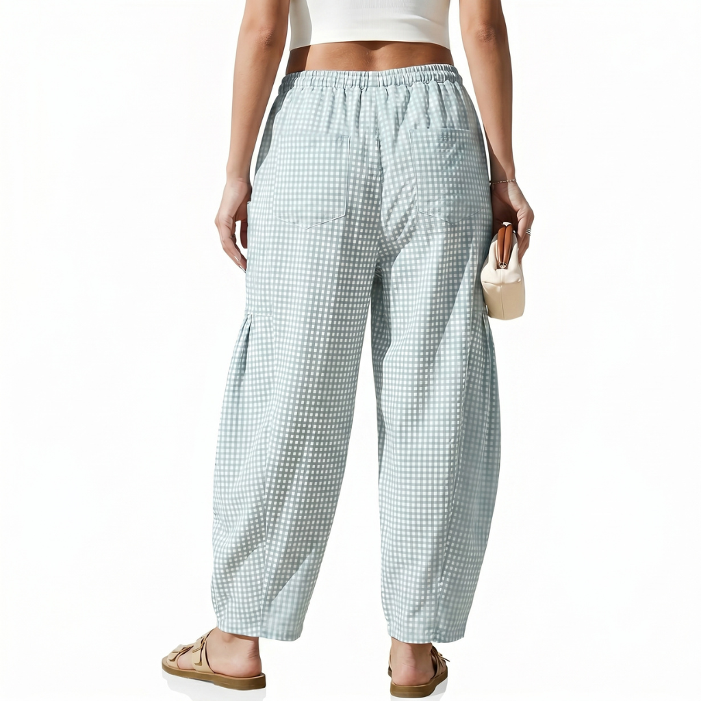 Striped Palazzo Lounge Pants With Drawstring For Women