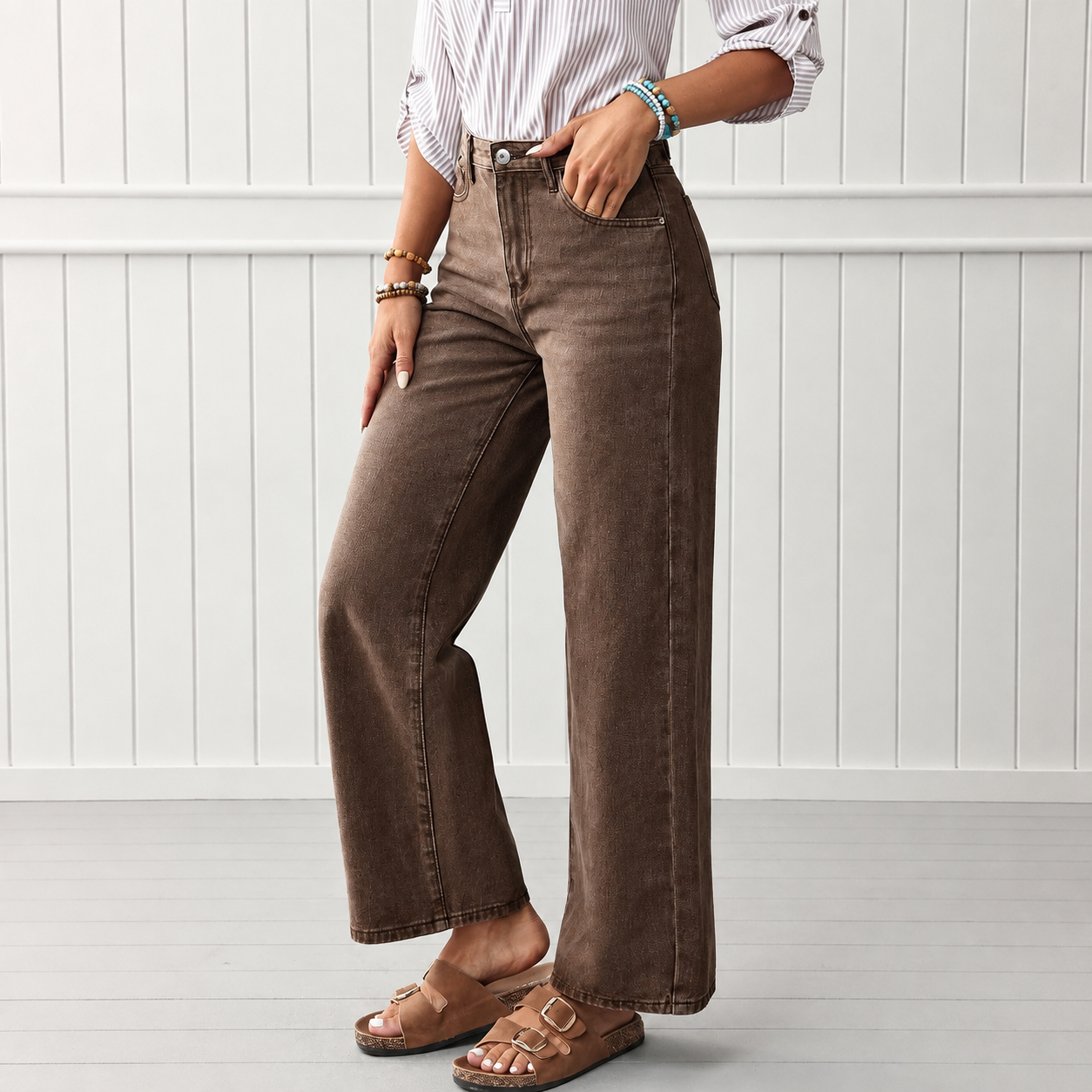 High Rise Straight Jeans For Women