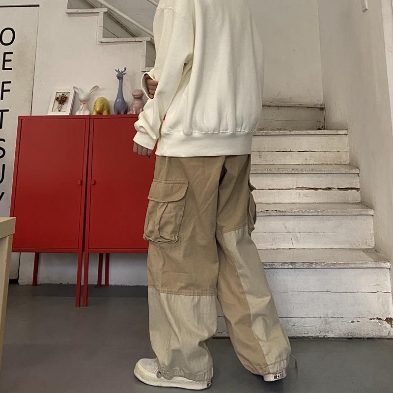 Baggy Black Cargo Pants For Men-Legletic