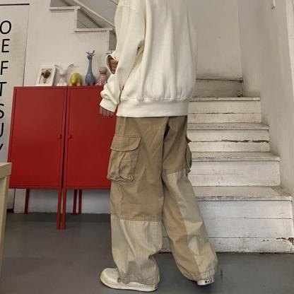 Baggy Black Cargo Pants For Men-Legletic