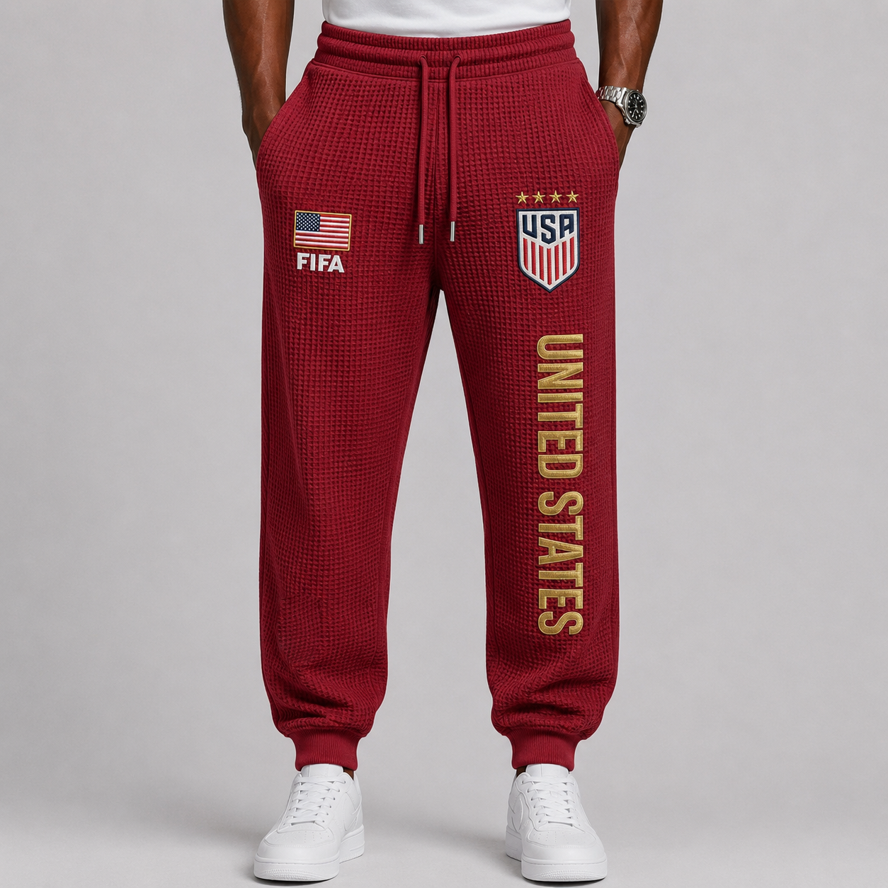 FIFA 2026 United States Printed Waffle Football Fan Pants