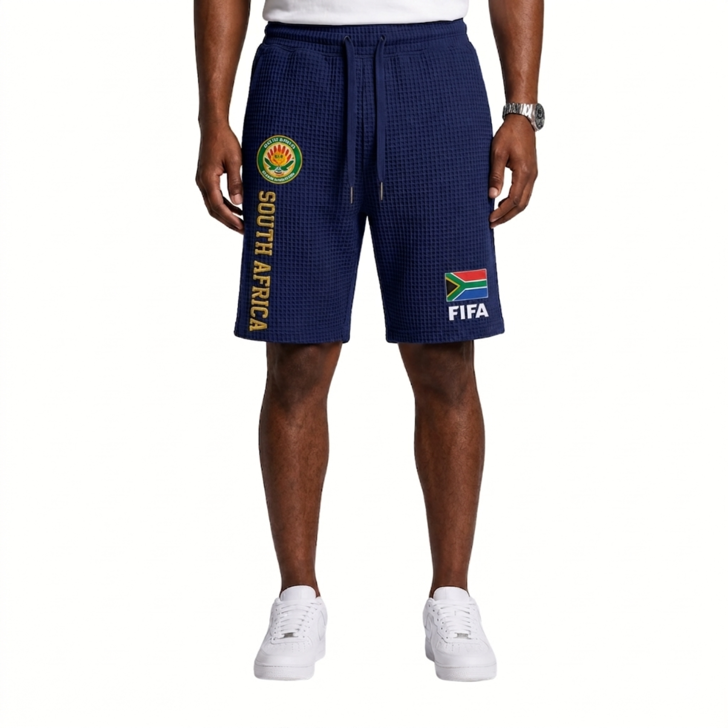 FIFA 2026 South Africa Printed Waffle Football Fan Shorts