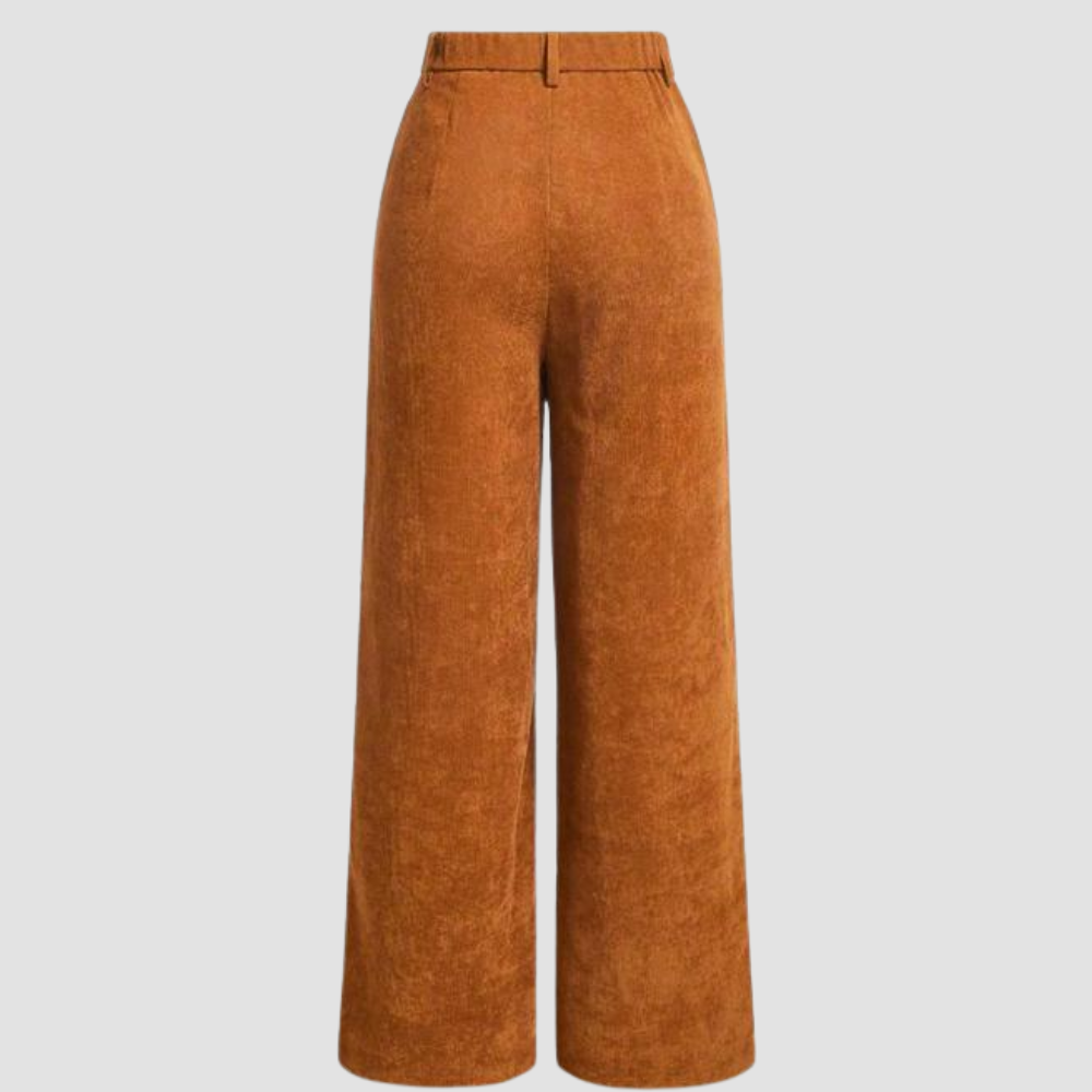 Women Casual High Waist Wide Leg Trousers With Pockets